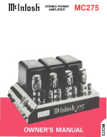 McIntosh MC-275-CE - Owners manual 